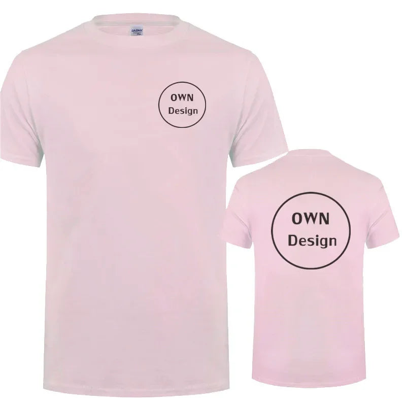 Custom Logo Design Cotton Tees Short Sleeve