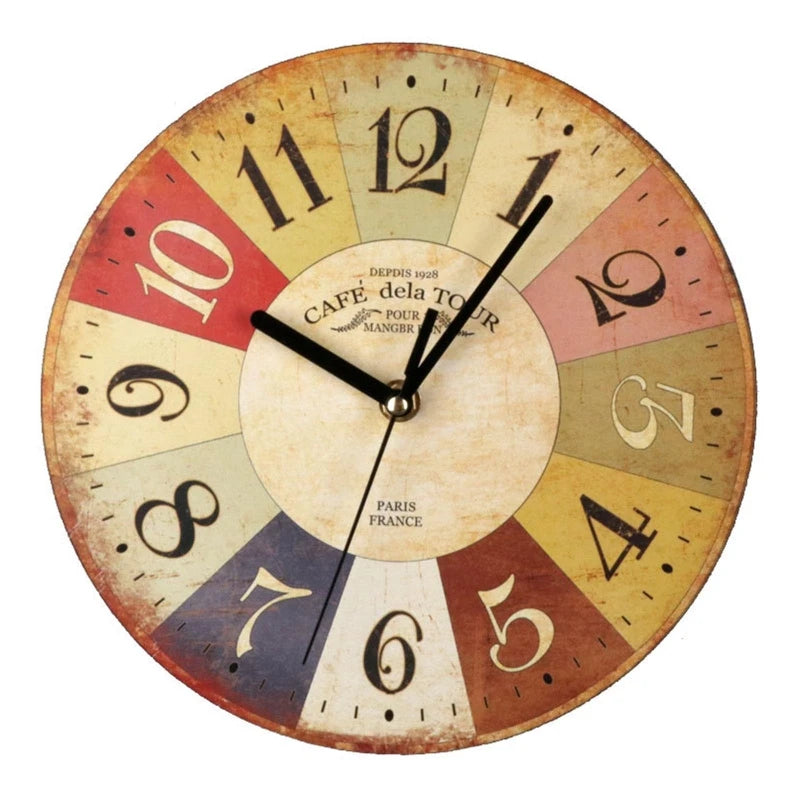 9-Inch Silent Wooden Wall Clock for Home & Office