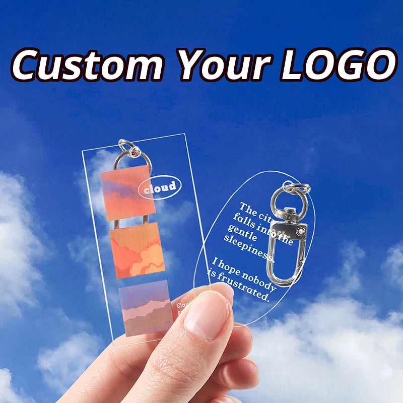 Custom Logo Acrylic Keychain with Photo