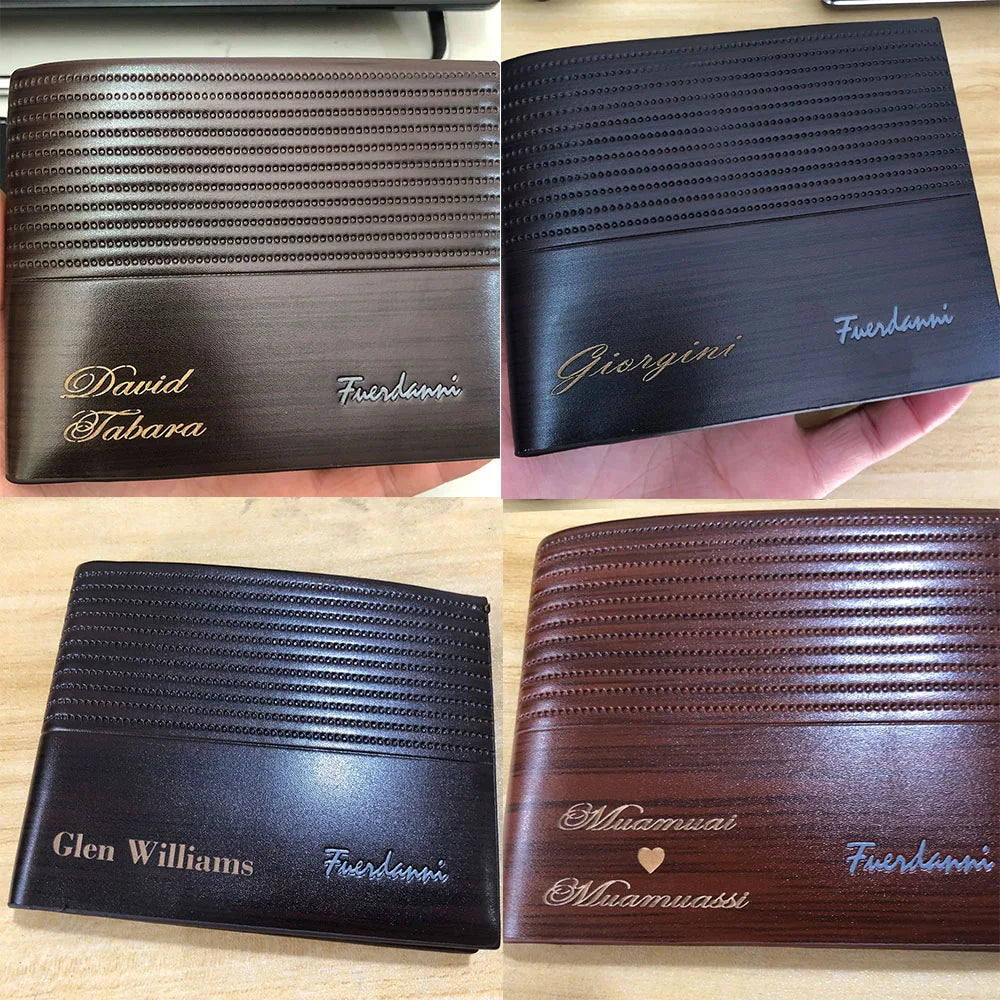 Luxury Custom Name Leather Wallet