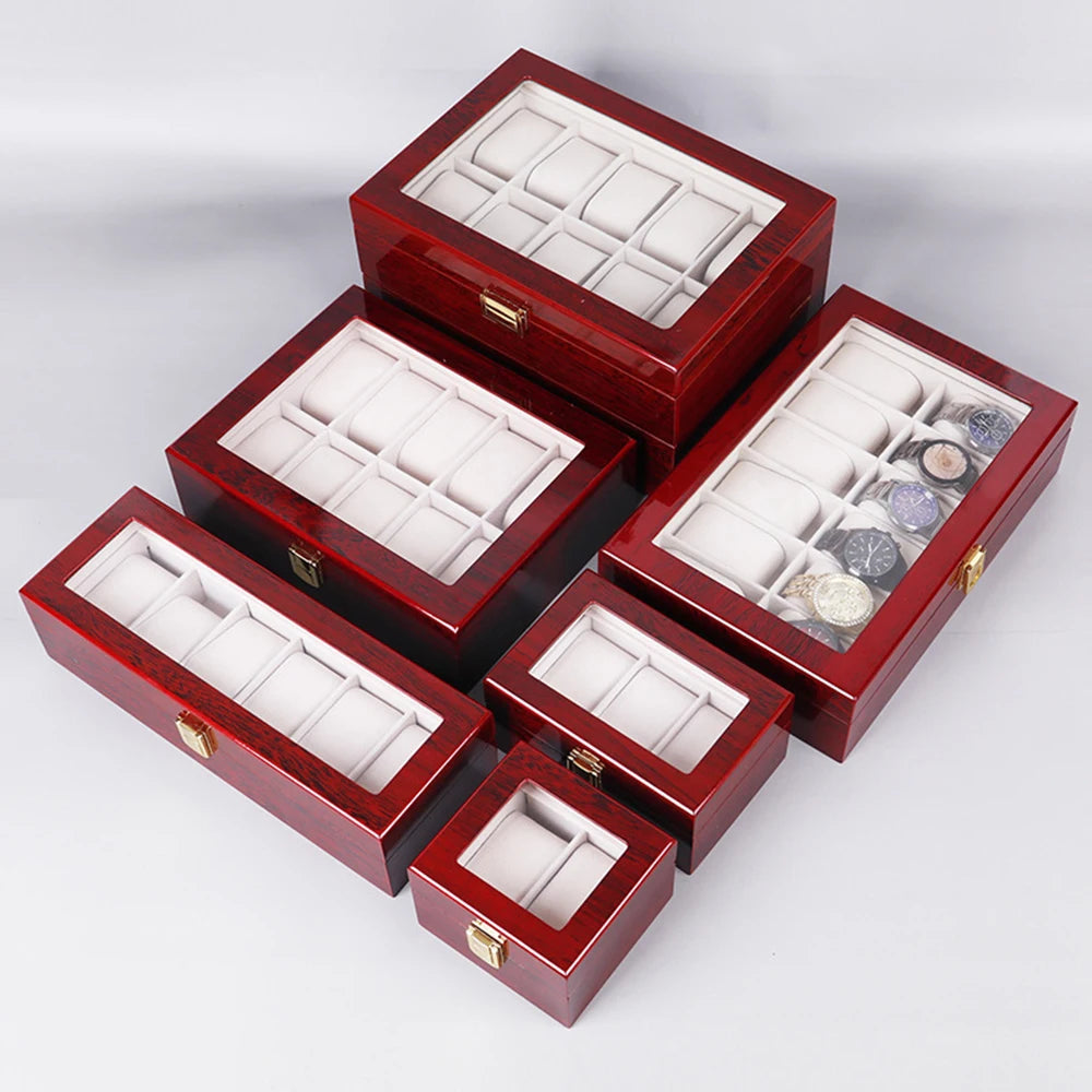 Luxury Wooden Watch Box - 1 to 12 Slots