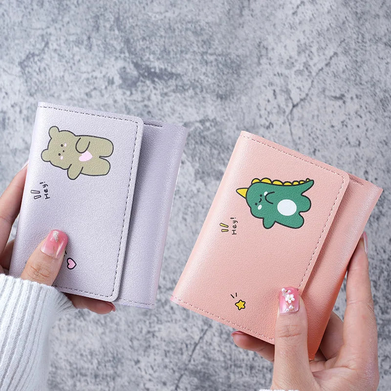 Women's Cute Small Wallet - Triple Fold Card Holder