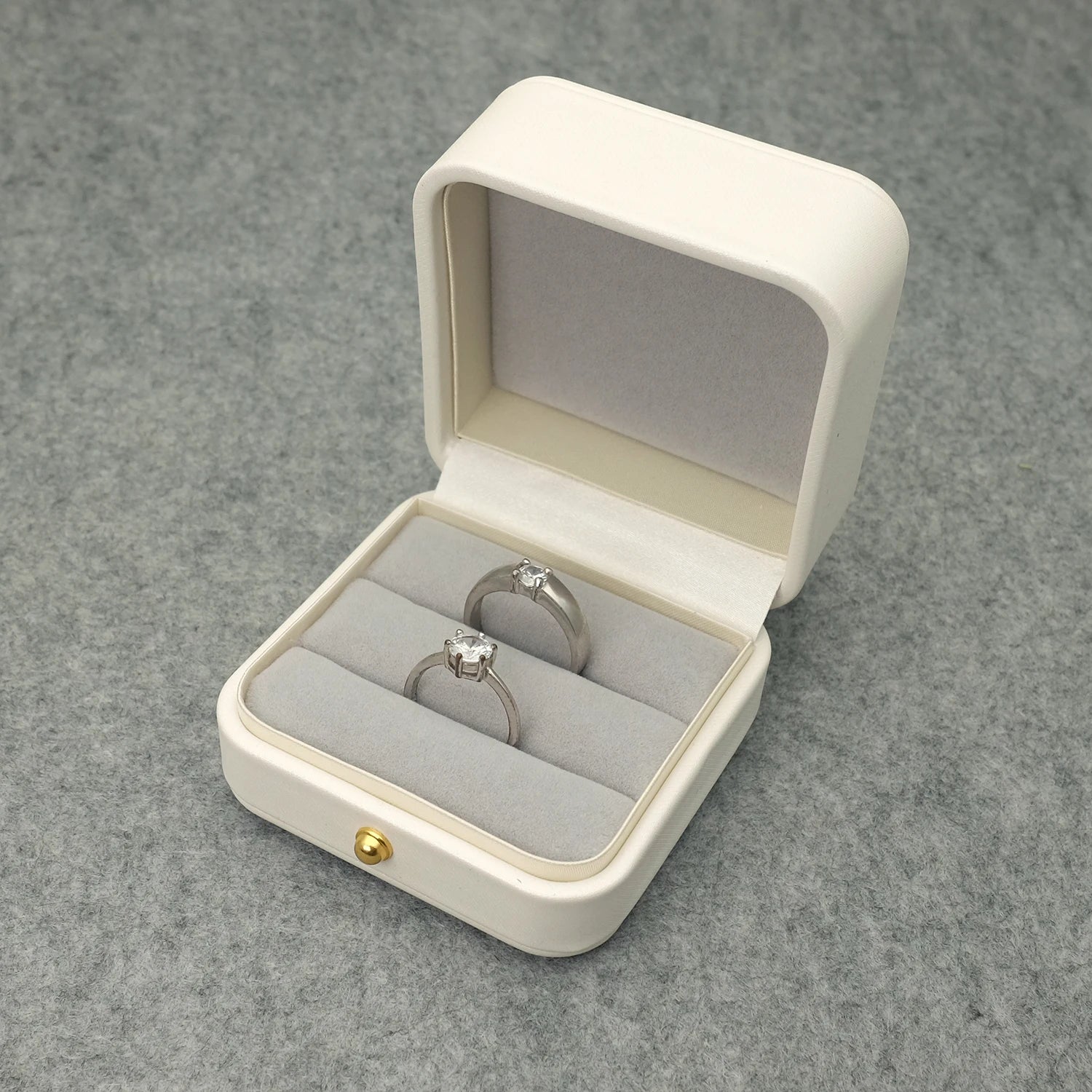 Custom Double Ring Box - Personalized Engagement & Wedding Proposal Holder