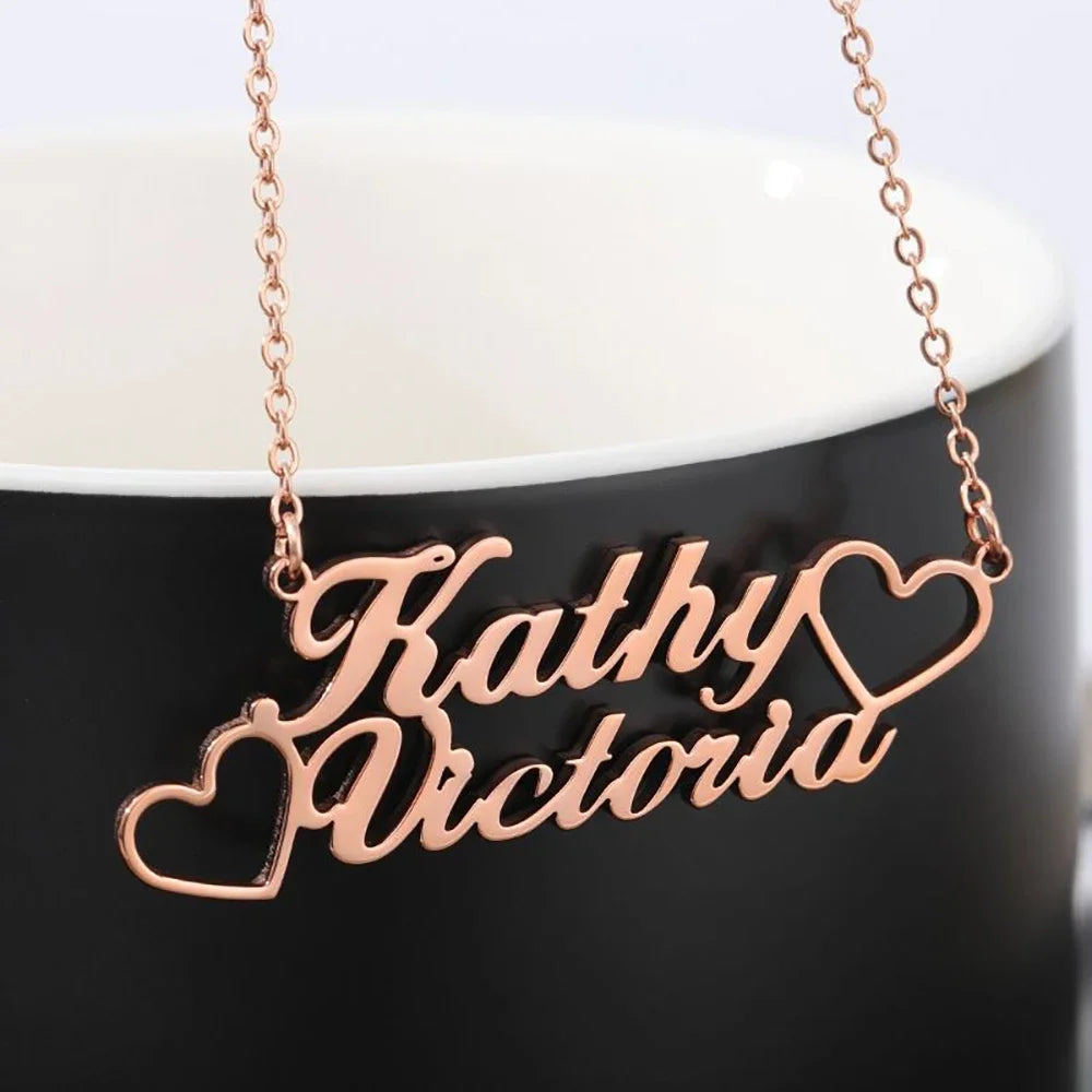 Custom Double Name Couple Necklace