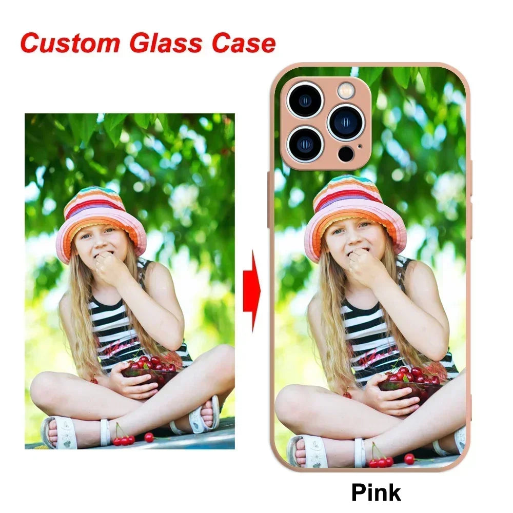 Custom Photo Tempered Glass iPhone Case