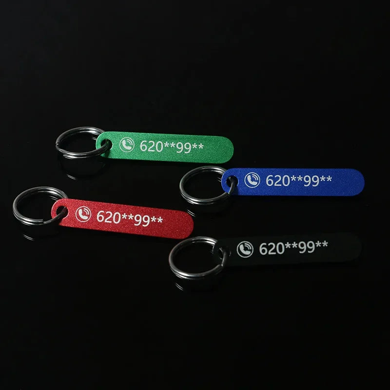 Custom Personalized Keychain - Name & Phone Number