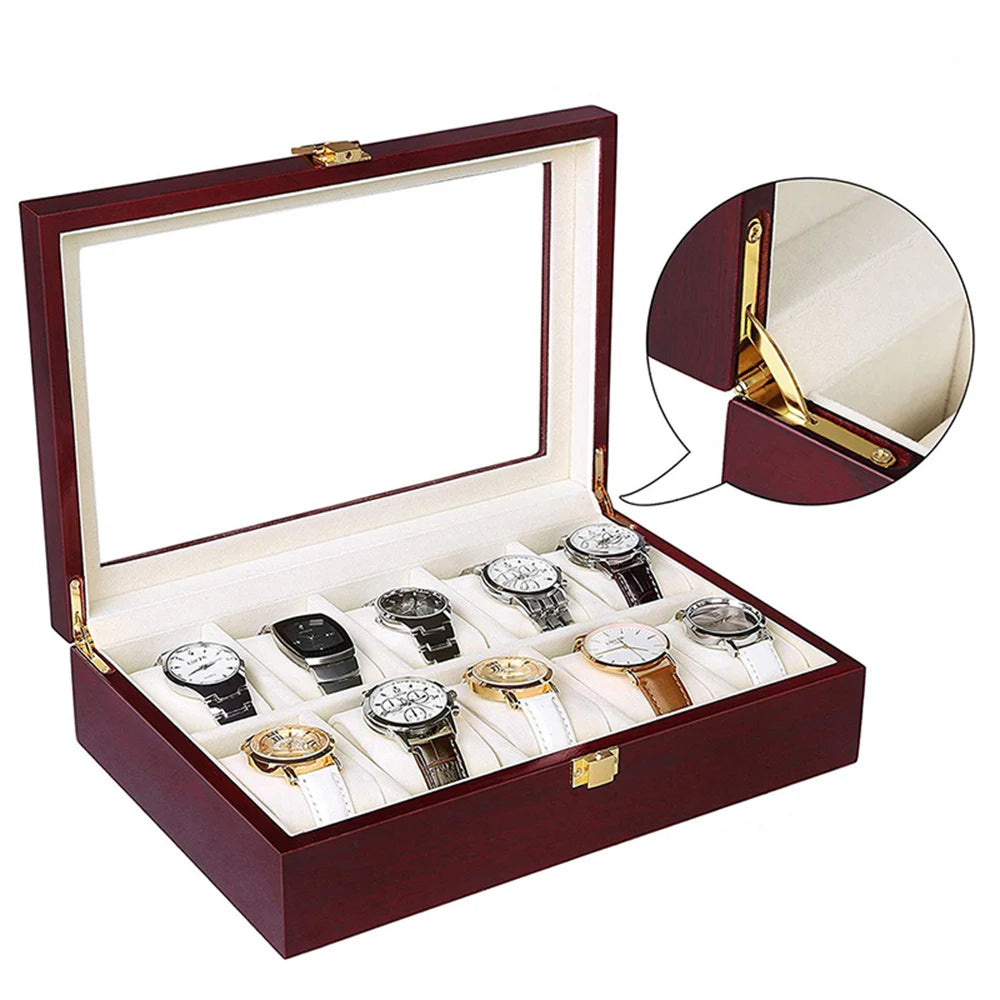 Luxury Wooden Watch Box - 1 to 12 Slots