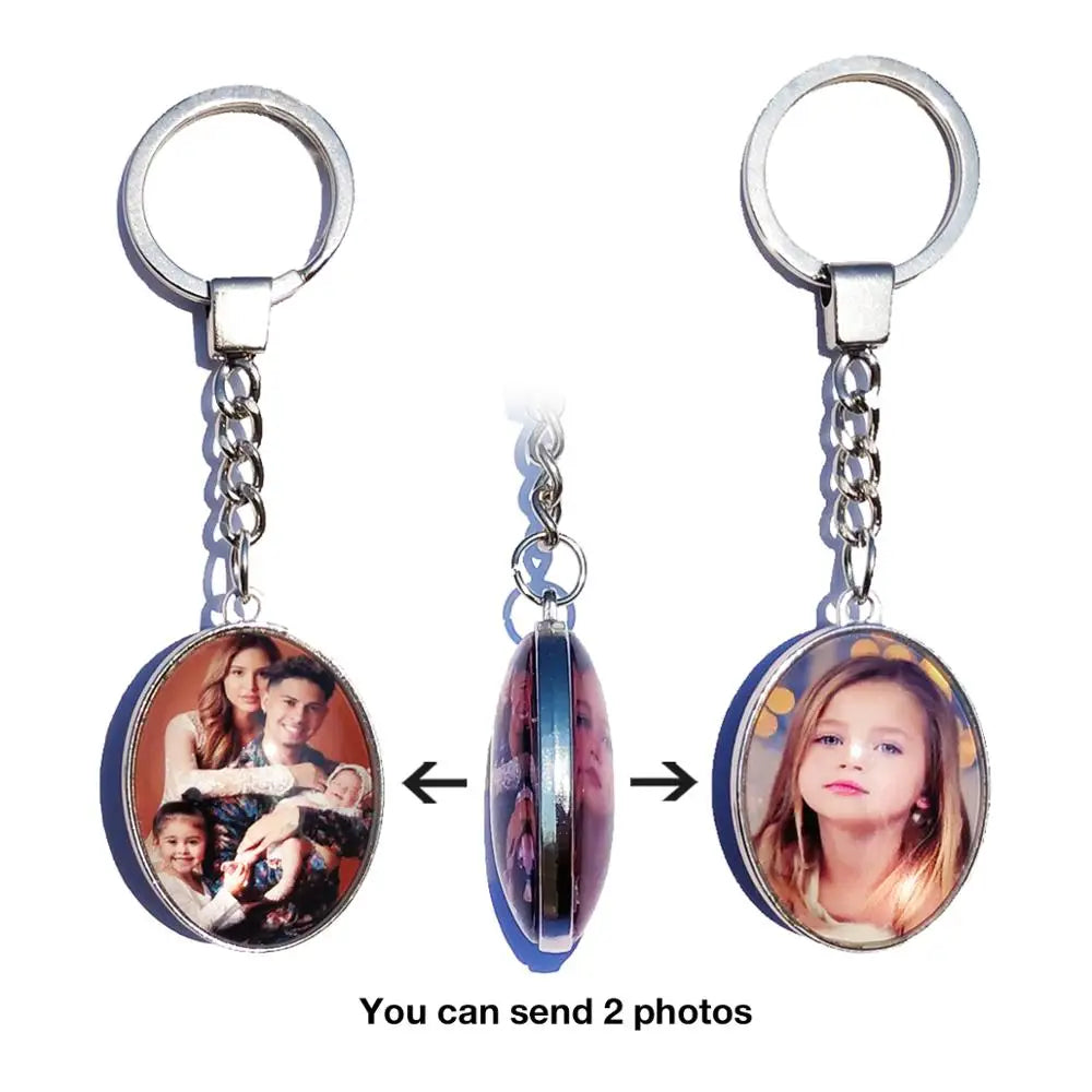 Custom Double-Sided Photo Keychain