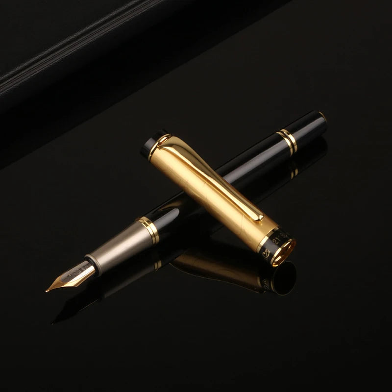 Custom Golden Text Fountain Pen Luxury Office Supplies