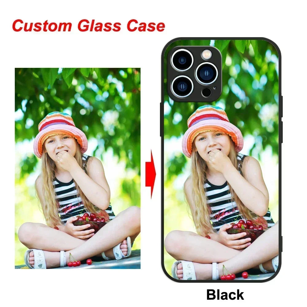 Custom Photo Tempered Glass iPhone Case