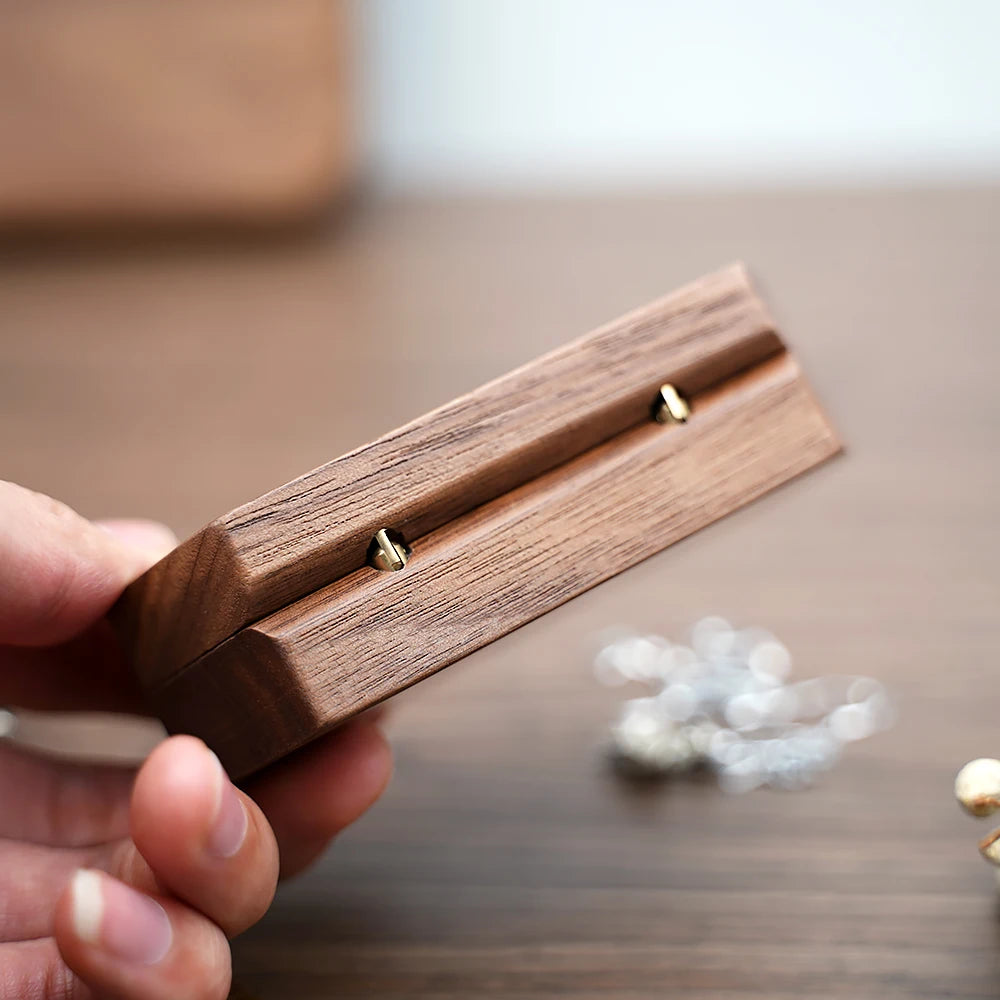 Custom Walnut Ring Box - Engagement & Wedding Jewelry Storage